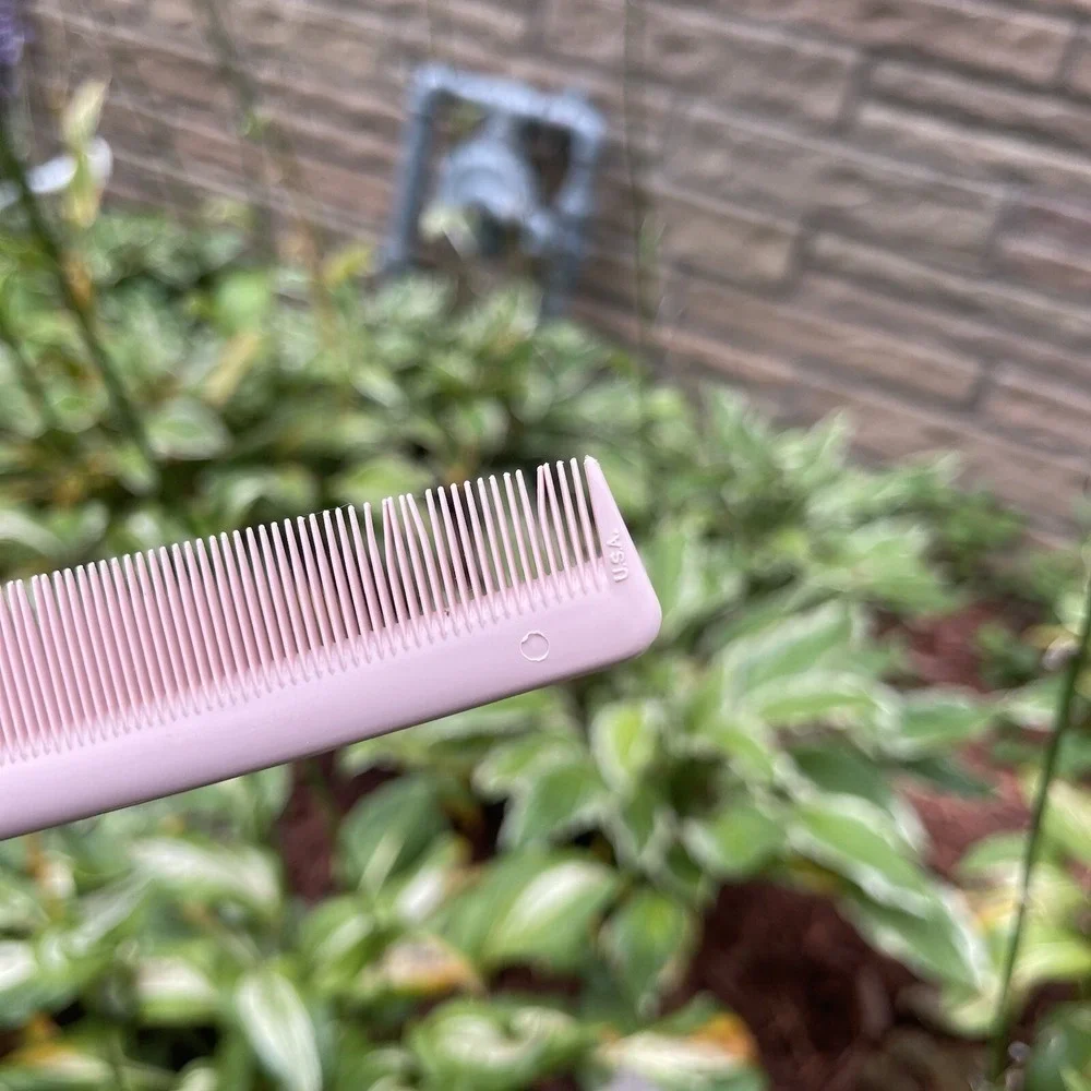 Vintage Light Pink Plastic Hair‎ Comb USA Wide Purse Pocket Unbreakable USED